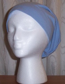 Periwinkle Cotton/Lycra Roll-Brim Hat