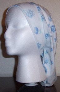 White Floral Hat Snood