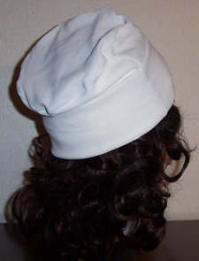 Ivory Ribbed Slinky Roll-brim Hat