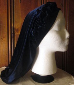 Navy Snood with Braided Headband